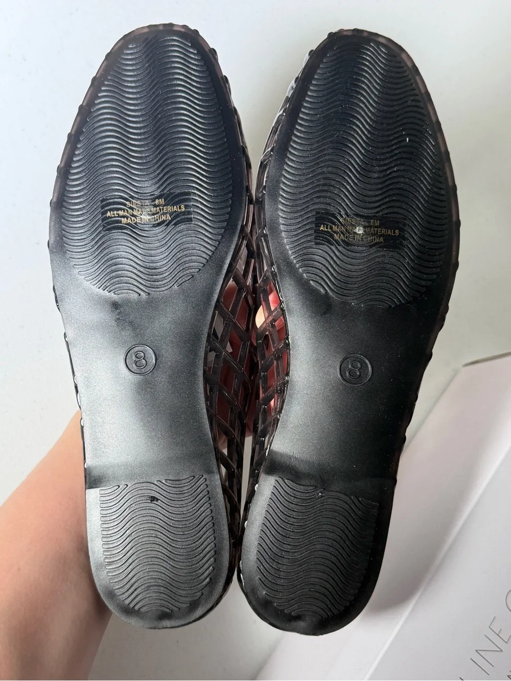 Caroline Constas Metallic Black Lattice Ballet Flats